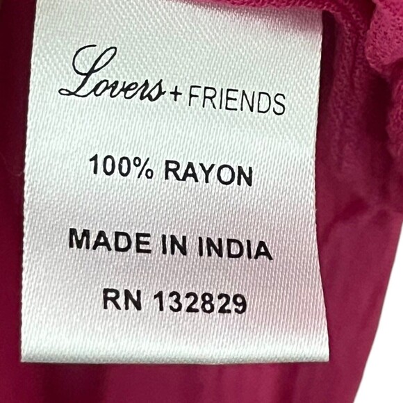 Lovers + Friends Grommie Maxi Dress Bright Pink Size Small Beachy Boho - Picture 11 of 11